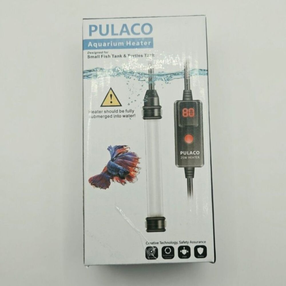 PULACO Aquarium Heater 50W for Small Fish Tank & Turtles